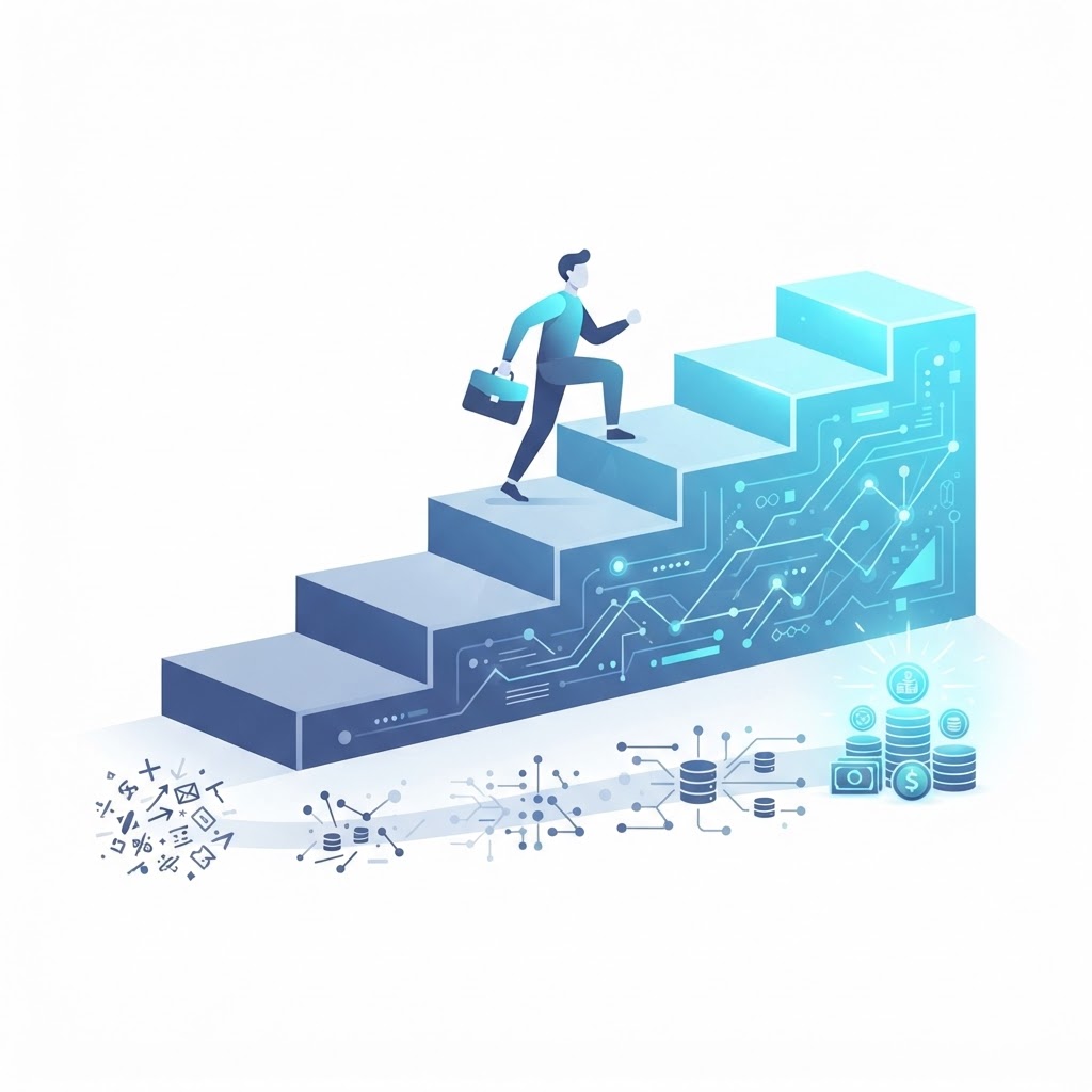 Opportunity scoring matrix prioritizing Product Knowledge by search demand, customer demand, knowledge gap, revenue impact, conversion influence, support reduction, and AI visibility